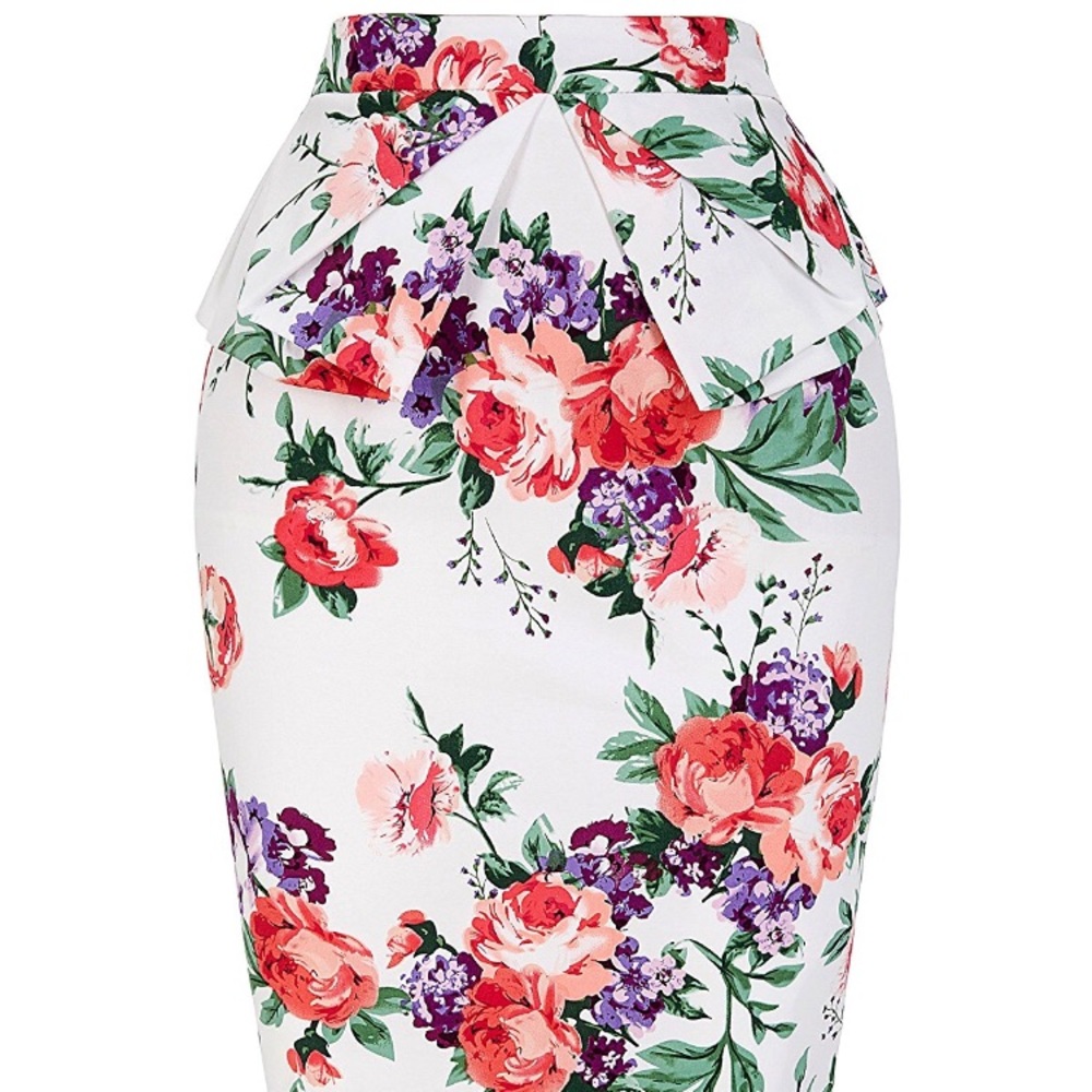 Floral Pencil Skirt